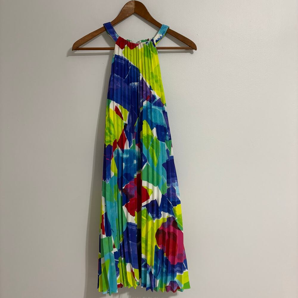 Beautiful Lauren Ralph Lauren Multicolor Pleated Mini Dress